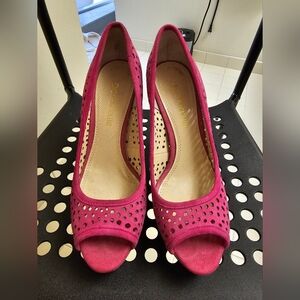 Enzo Angiolini Suede Platform Pumps Size 7